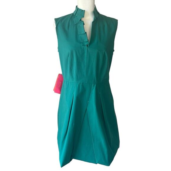 Lavia Italian made A-line Pleated Dress Size 44 -10US  NWT - Picture 1 of 6